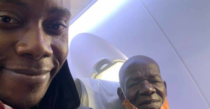 Henry Mutebe and Wilson Dhabangi on Uganda Airlines flight