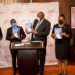 Former Presidents of PRAU and Senior members pose for a picture with Minister Chris Baryomunsi while at Serena Hotel