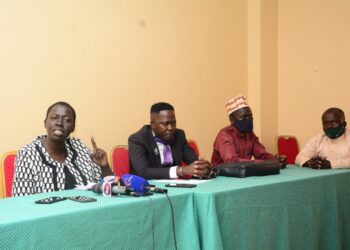 ANT's Deputy National Coordinator Alice Alaso addressing the media on Wednesday