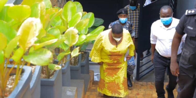 Next Media Chief of Protocol Officer Pablo Bashir ushering PM Nabbanja into NBS Studios on Sunday