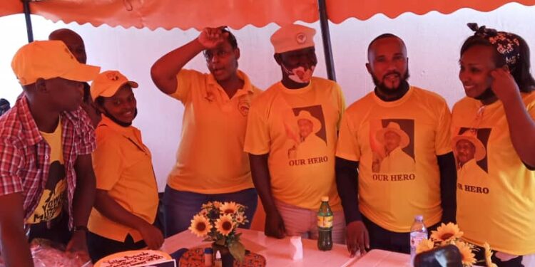 NRM yellow Brigade Celebrate Museveni's Belated birthday