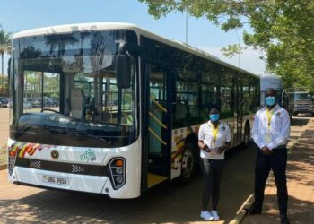 Kiira Motors’ Kayoola EVS, a fully electric bus.