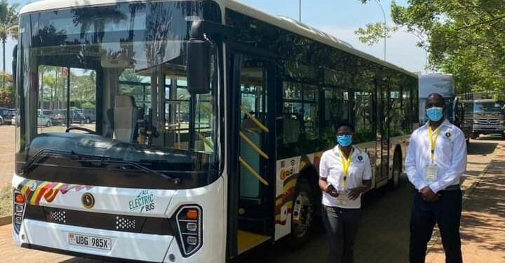 Kiira Motors’ Kayoola EVS, a fully electric bus.