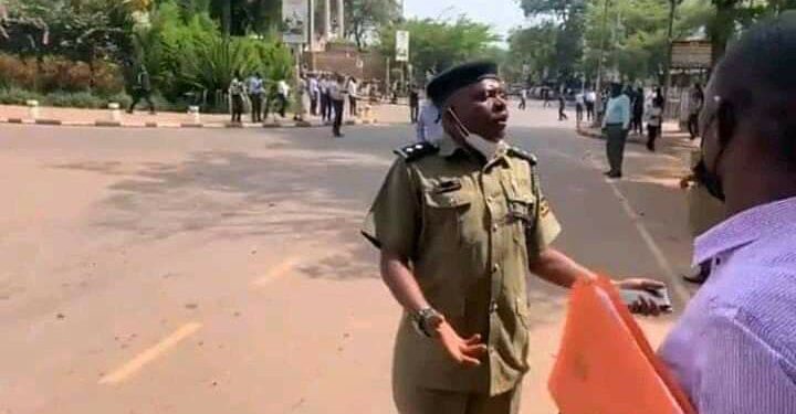 A senior police officer who asked civilians "Now you want police to do what?" after deadly twin bombings in Kampala