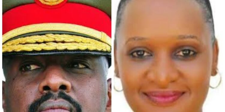 Gen Muhoozi and Sarah Kiyimba