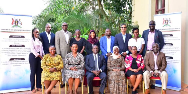 The members of the BPO and Innovation Council pose with ministry of ICT officials in Kampala on Tuesday