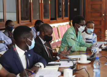 Doctors under their umbrella body Uganda Medical Association appearing before Parliament’s Health Committee.