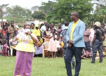 Prime Minister Robinah Nabbanja and Andrew Muwonge