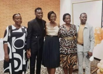 R-L: Pastor Ssenyonga, wife, daughter Jackie and her fiance