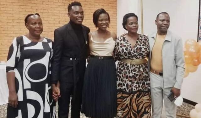 R-L: Pastor Ssenyonga, wife, daughter Jackie and her fiance