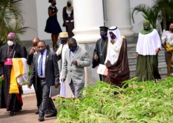 Religious leaders at State House Entebbe