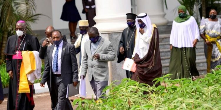 Religious leaders at State House Entebbe