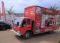 The trucks after being flagged off during the launch of the Coca-Cola Christmas caravan