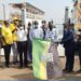 UNRA Board Chairperson, Hon. Fred Jachan Omach and UNRA’s JB Ssejemba flagging off the ferry