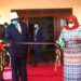 President Yoweri Museveni with his Tanzanian counterpart Samia Suluhu during the launch of Museveni Pre and Primary School in Chato