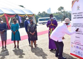 President Yoweri Museveni at Kololo