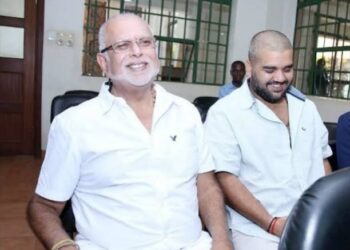 Dr Sudhir Ruparelia with son Rajiv