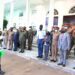 President Yoweri Museveni with students from the National Defence College of Kenya