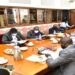 CSBAG members(on the left) meeting the Committee on Trade chaired by MP Mwine Mpaka