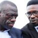 Dr Kizza Besigye with NUP leader Bobi Wine