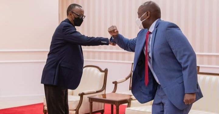 President Paul Kagame and Gen Muhoozi Kainerugaba