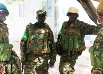 UPDF soldiers in Somalia