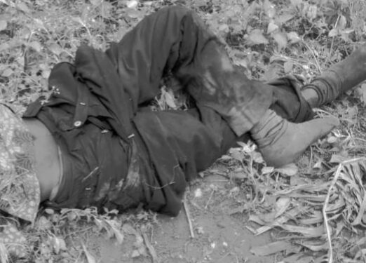 The lifeless body of Edward Birungi