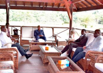 President Museveni with President Felix Antoine Tshisekedi Tshilombo of the Democratic Republic of Congo, President Faure Essozimna Gnassingbe of the Republic of Togo and President Denis Sassou-Nguesso of the Republic of Congo