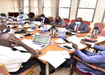 The meeting between the commitee and LGFC officials at Parliament on Thursday, 17 February 2022