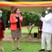 President Yoweri Kaguta Museveni interacts with the Deputy Minister of International Development from the Kingdom of Norway, Bjorg Sandkjaer together with her delegation shortly after their meeting at State House in Entebbe on 22nd February 2022.