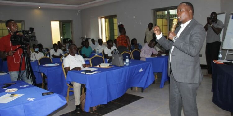 Mr Kabuleta addressing locals of Lango sub-region on Friday