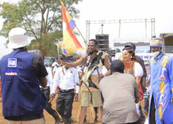 Ambassador Ogwang enthroned as Chief (Awitong) of the Pala Ocol clan