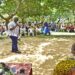 MP Migadde speaks at one of the meetings between the committee and the fishing communities in Buvuma