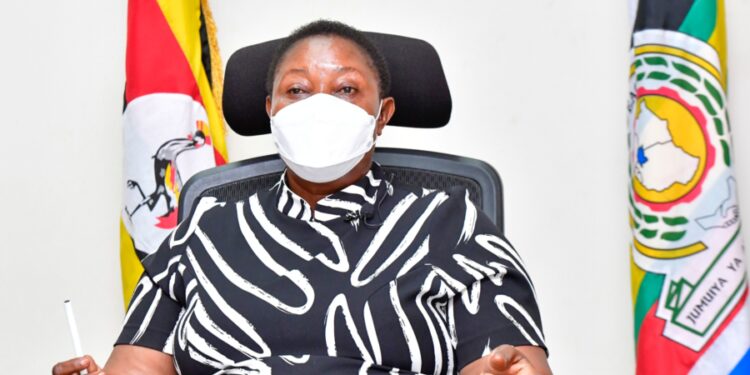The Minister for Presidency Milly Babalanda issues a statement on the funeral and burial arragments for the Late Speaker of Parliament Rt. Hon Jacob Oulanyah. This was at her office on Tuesday