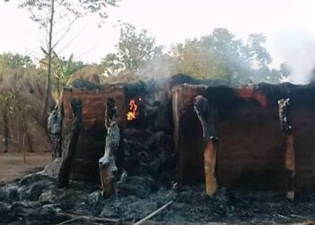 One of the burnt houses