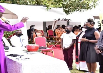 Kazimba prays for the children of former Speaker Oulanyah