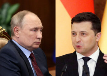 Russia's Putin and Ukraine's Zelensky