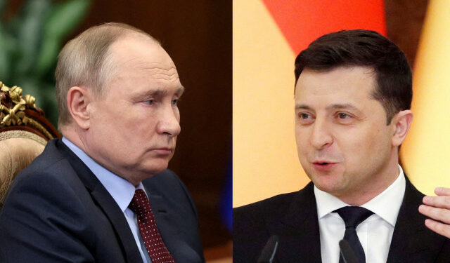 Russia's Putin and Ukraine's Zelensky