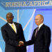 President Yoweri Museveni with President Vladimir Putin during the Russia-Africa Summit in 2019