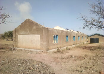 One of Wimunupecek primary school classroom blocks with no roof