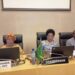 Commissioner for Health, Humanitarian Affairs and Social Development of the African Union, Amb. Minata Samaté Cessouma(right) Minister Amongi Betty and Commissioner Mujuni at the meeting in Addis