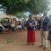 Deputy RDC Alebtong - Odongo Stephen speaks during the commissioning of the borehole in Abako sub county, Alebtong district