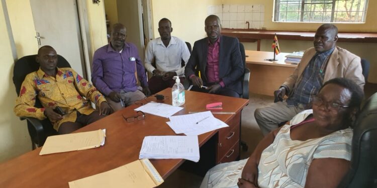 Kole Deputy Resident District Commissioner, Trevor Solomon Baleke in meeting with GISOs on Wednesday