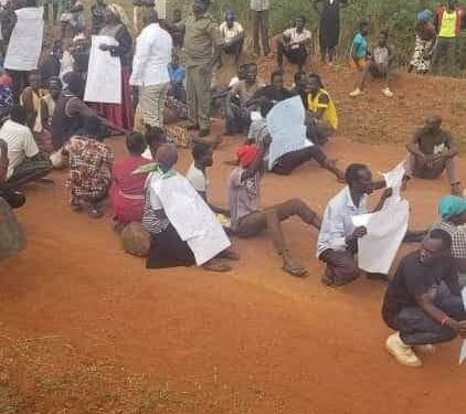 Some residents of Karamoja demonstrating over insecurity in the area