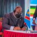 DRC President Felix Tshisekedi signing the Treaty of Accession on Friday