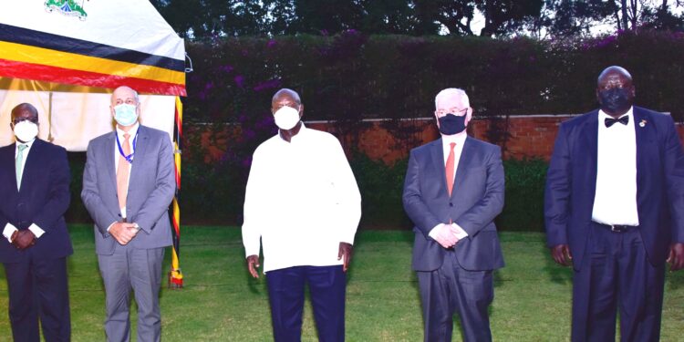 President Yoweri Museveni in a group photo with EU Special Representative on Human Rights