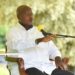 President Yoweri Museveni making his remarks while meeting members of Ajanta Pharma Ltd which is a multinational company based in India engaged in developing, manufacturing and marketing pharmaceutical formulations at the State House Entebbe on 19th May 2022. Photo by PPU/ Tony Rujuta.