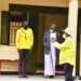 President Yoweri Museveni with Andrew Ojok and Mzee Nathan L'Okori