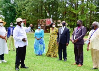 President Yoweri Museveni in Luwero