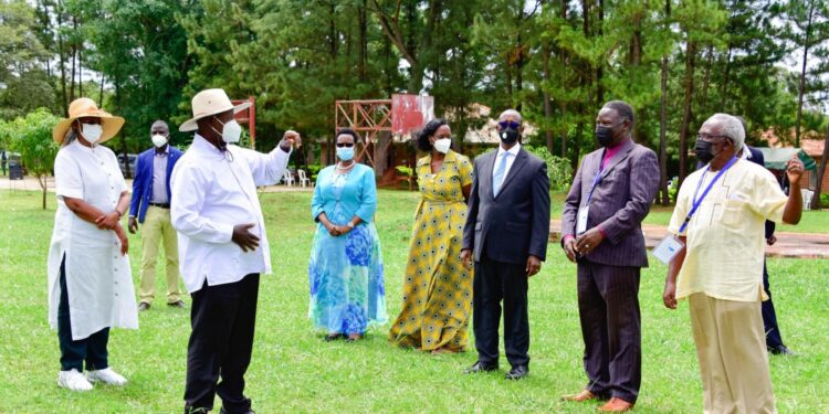 President Yoweri Museveni in Luwero